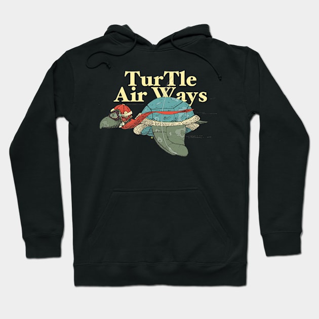 Turtle AirWays Hoodie by RobertBretonArt